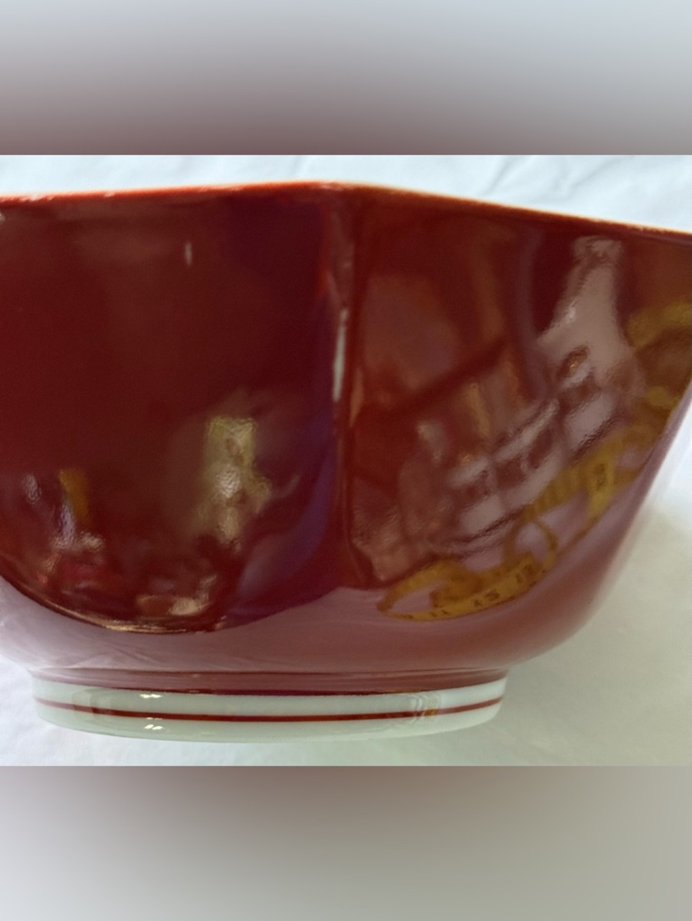 Fitz & Floyd Vintage Red Octagon Bowl 1985 Japan - Picture 4 of 16